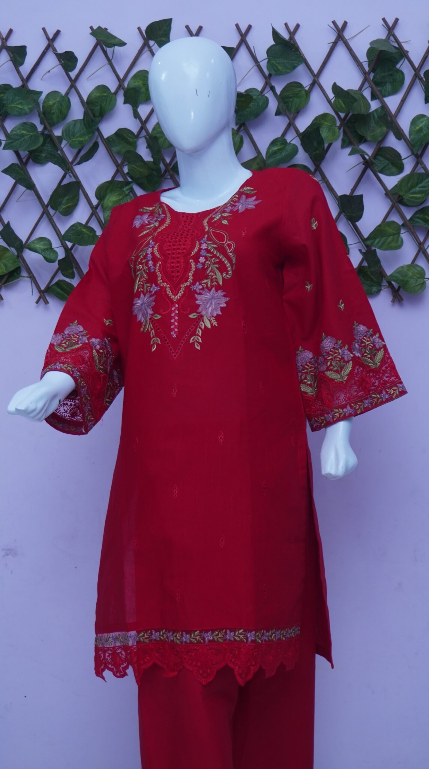 Embroidered doria lawn stiched 2Pc