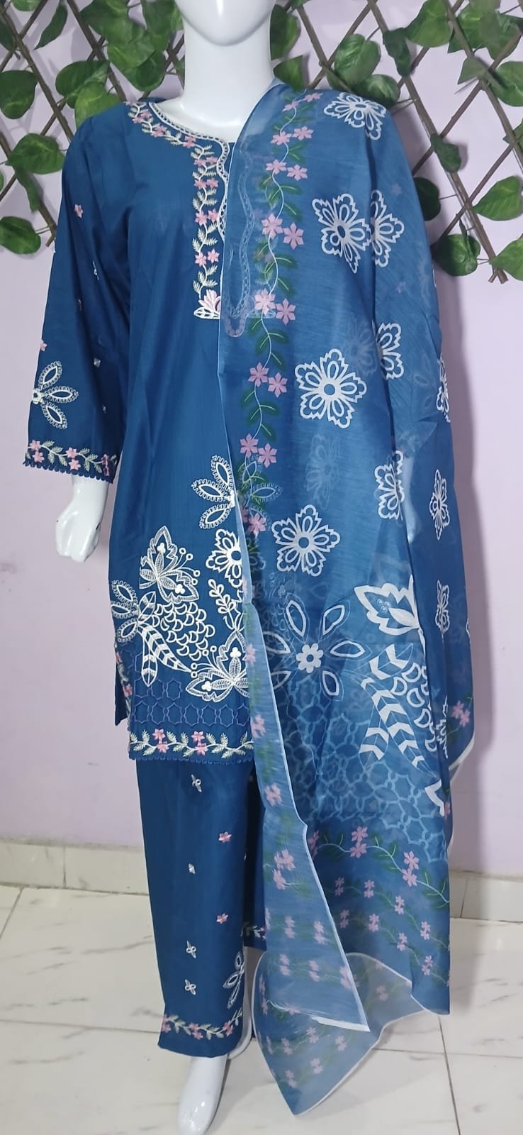 Embroidered Cotton Lawn Stiched 3Pc