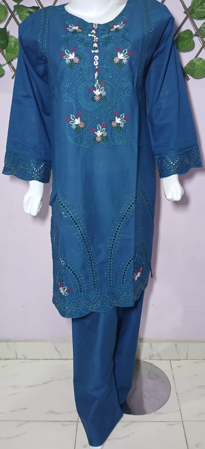 Embroidered Cotton Stiched 2Pc