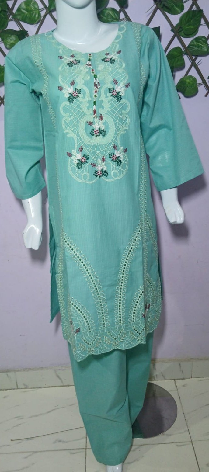 Embroidered Cotton Stiched 2Pc