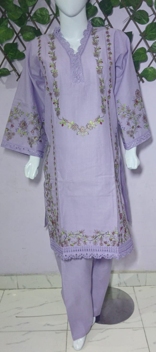 Embroidered Cotton Stiched 2Pc