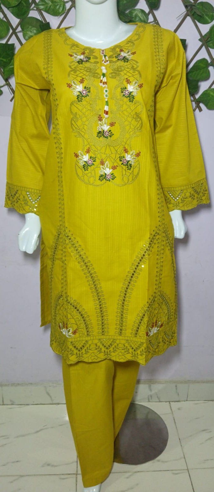 Embroidered Cotton Stiched 2Pc