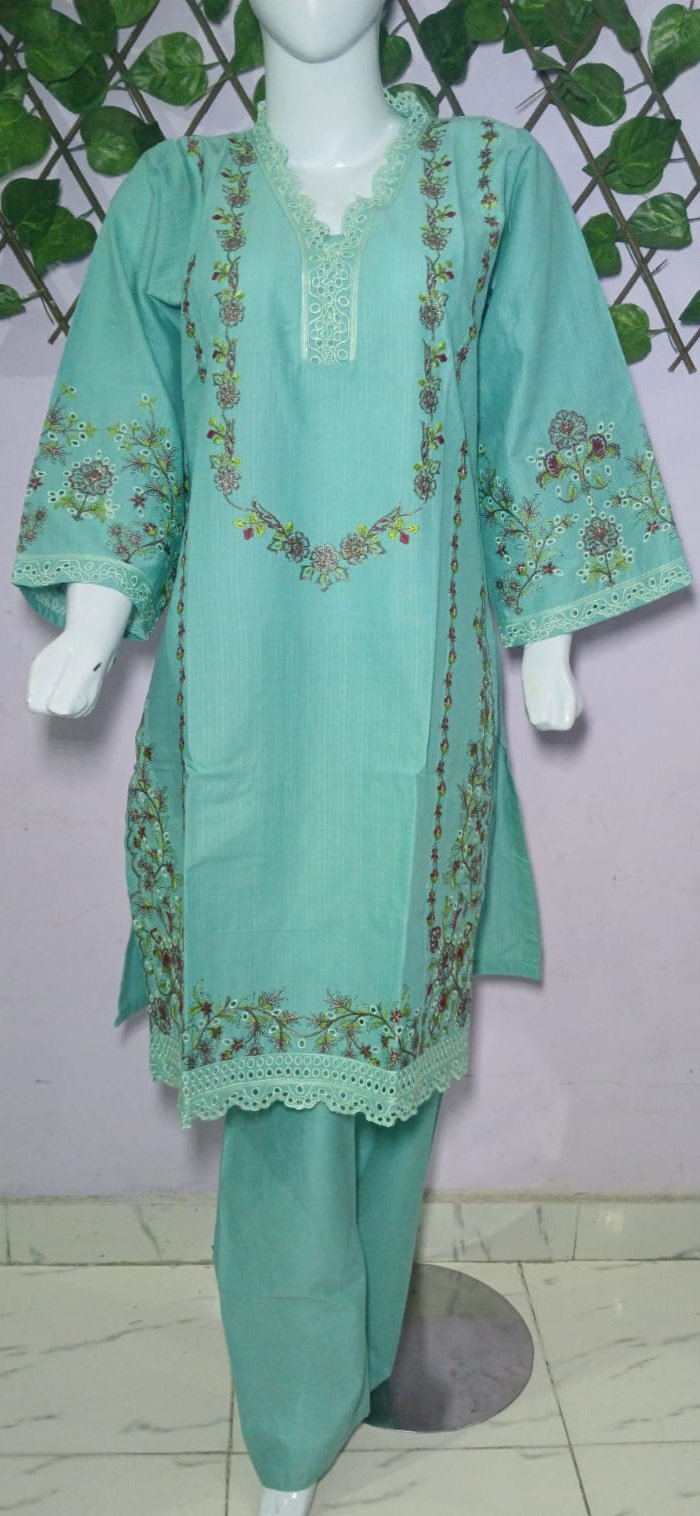 Embroidered Cotton Stiched 2Pc